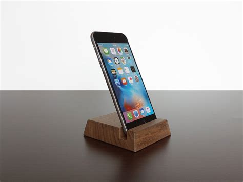 Wood Iphone Stand From Selected Walnut Elegant And Simple Iphone 6