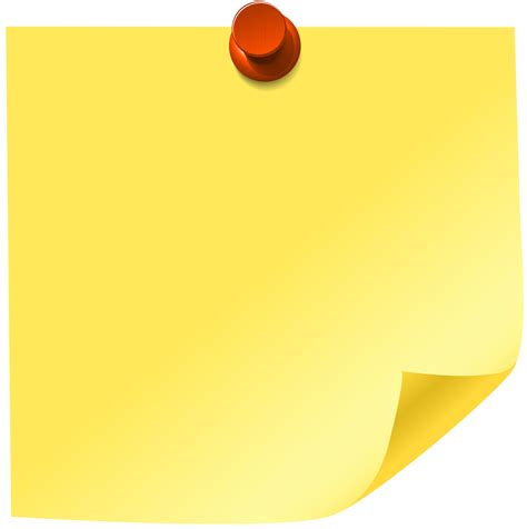 Yellow Sticky Note Transparent Background