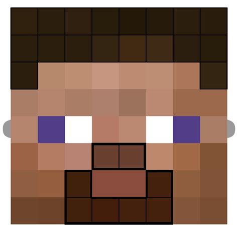 Minecraft Steve Mask Template Free Printable Papercraft Templates