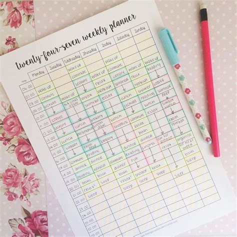 24 7 Weekly Planner I Love Starting One Of These On A Sunday And