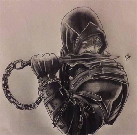 Scorpion from Mortal Kombat drawing | Mortal kombat, Mortal kombat art