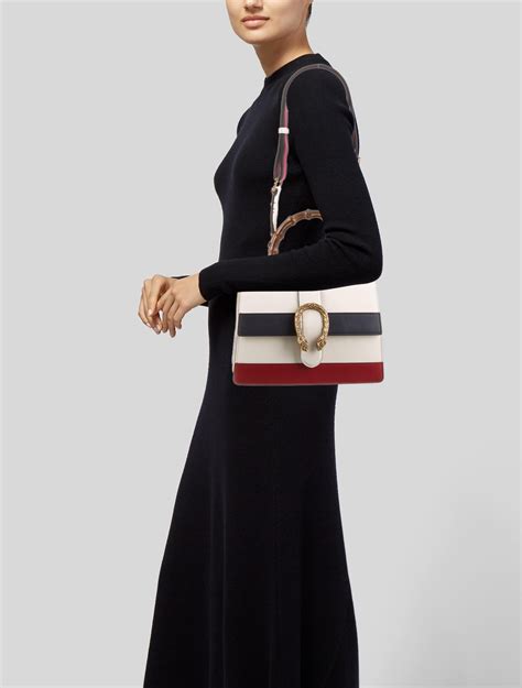 Gucci Medium Sylvie Bamboo Top Handle Dionysus Bag Neutrals Handle