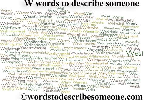 In todays lesson, i will teach you some very common compound adjectives to describe people. w words to describe someone | w words to describe a person