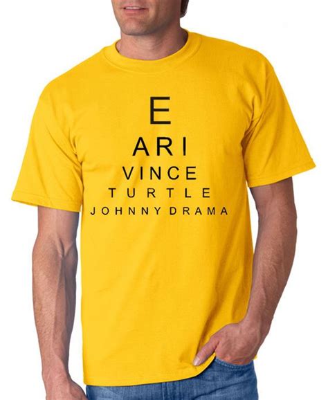 Entourage Eye Chart T Shirt Tv Show Cool 5 Colors S 3xl Ebay