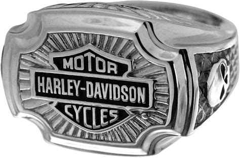 Harley Davidson Mens 925 Silver H D Bands Classic Willie G Skull Ring