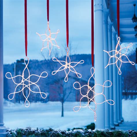 Outdoor Hanging Snowflake Ornaments Martha Stewart