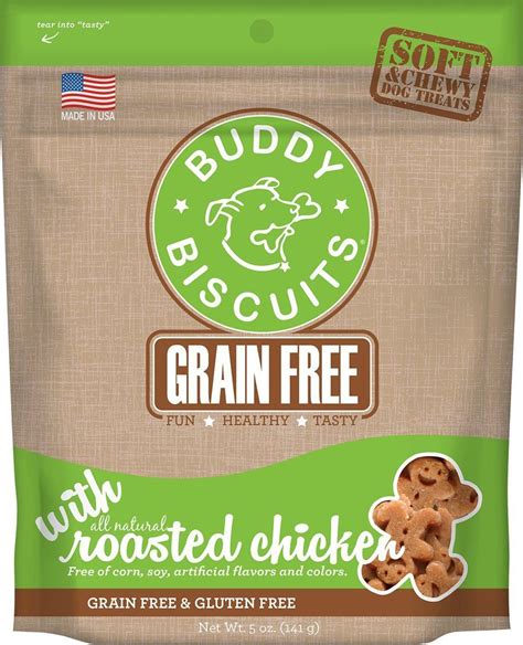 Unfortunately, many dog treats out there have been packed with items that are not good for. Cloud Star Grain Free Soft and Chewy Buddy Biscuits Dog ...
