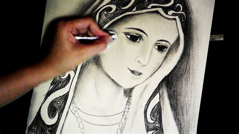Virgin Mary S Portrait Pencil Speed Drawing By Joecymijares Virgin