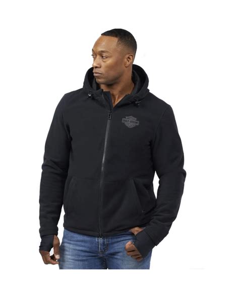 Harley Davidson Men S Roadway Ii Waterproof Fleece Jacket Black