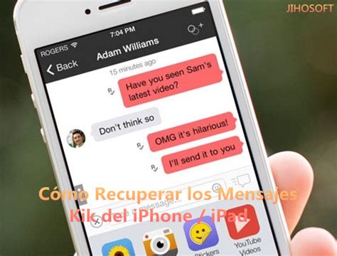 Vídeo tutorial de cómo recuperar sms o mensajes borrados en iphone. Cómo Recuperar los Mensajes Kik borrados del iPhone / iPad