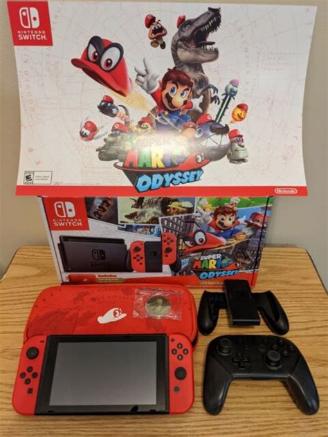 Nintendo Switch Super Mario Odyssey Edition With Red Joy Cons 32gb