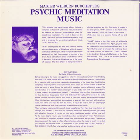 Evil Eyebrows Master Wilburn Burchette Psychic Meditation Music