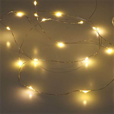 Festive Lights 20 Led Battery Operated Micro Fairy Lights With Silver
