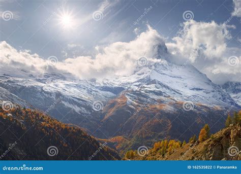 Matterhorn And Autumn Stock Photo Image Of Rock Mountain 162535822