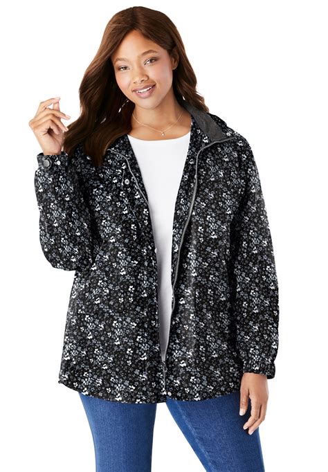 Woman Within Womens Plus Size Fleece Lined Taslon Jacket Ebay