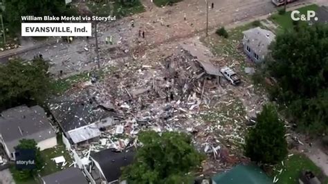 Drone Footage Evansville House Explosion