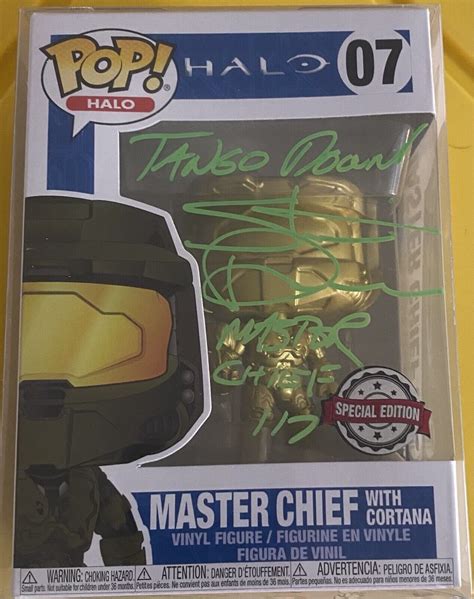 Steve Downes Autographed Signed Master Chief Gold Exclusive Funko Pop W