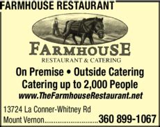 Farmhouse Restaurant Mount Vernon Wa Skagit Directory