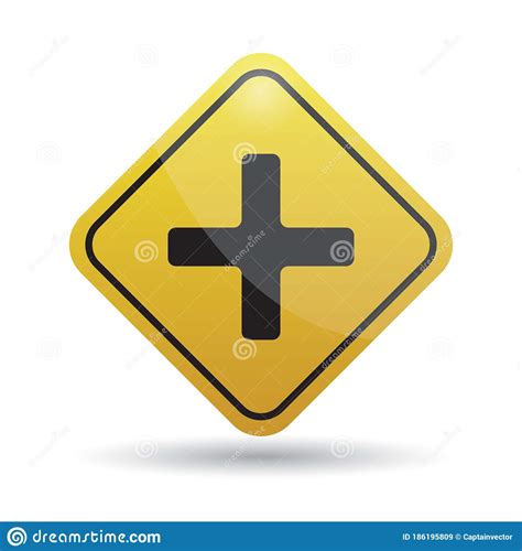 Crossroads Sign Vector Illustration Decorative Design Stock Vector