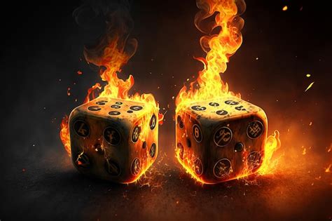 Premium Ai Image Two Dice Are On Fire And One Is On Fire And The