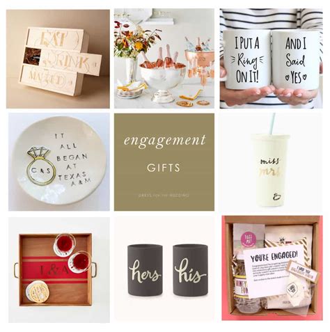 Whether modern or traditional engagement gifts. Engagement Gifts | Dress for the Wedding