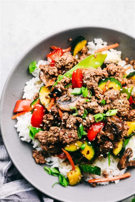 You can marinate it during this time with soy sauce and a little bit of wine. Korean Ground Beef Stir Fry - Healthy Chicken Recipes