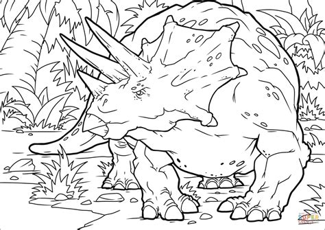 Triceratops Dinosaur Coloring Pages Home Nature Dinosaurs