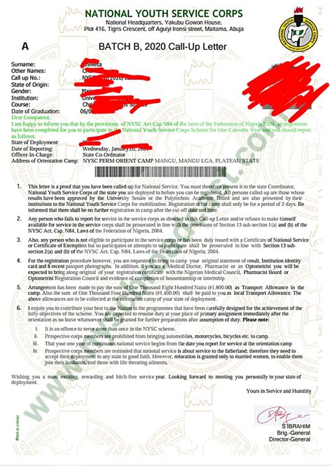 Click Here To See Nysc Call Up Letter Printing Date 2023 Batch C
