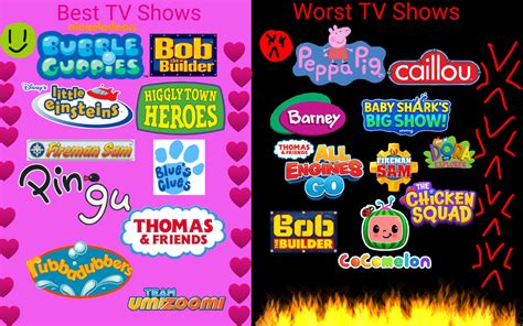 Best And Worst Tv Shows Preschool Shows By Geononnyjenny On Deviantart