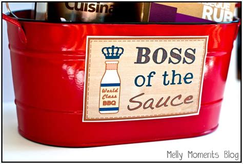 Boss Of The Sauce BBQ Grilling Gift Basket For Father S Day DIY