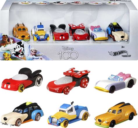 Hot Wheels Disney Character Cars Set Of 6 Toy Cars In 1 64 Scale Special Collector’s Packaging