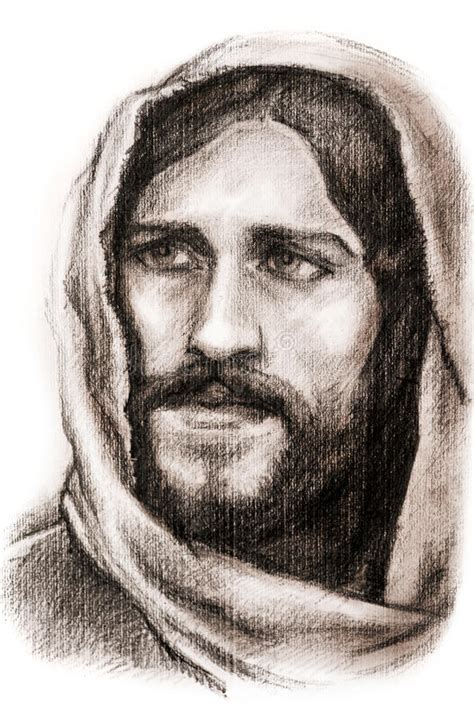 Retrato Del Jesucristo Del Vector Ilustración Del Vector Ilustración