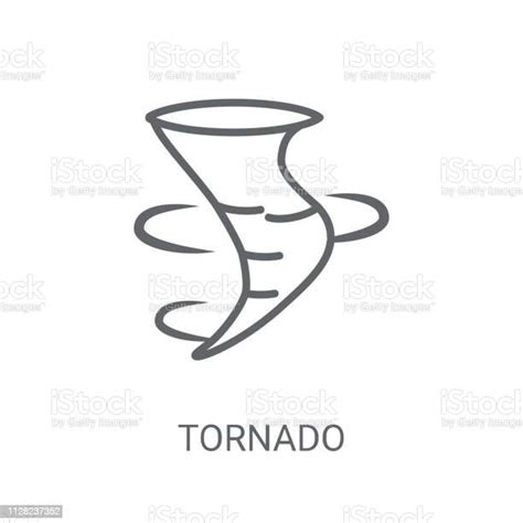 Tornadosymbol Trendige Tornado Logokonzept Auf Weißem Hintergrund Aus