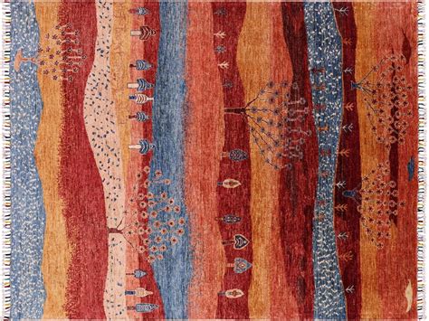 Lori Buft Super Gabbeh Hand Knotted Rug 6 X 7 P9273 Hand Knotted