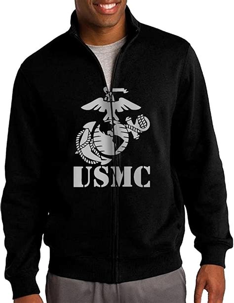 Alility Hoodie Eagle Globe Anchor Usmc Marine Corps Vinyl Full Zip