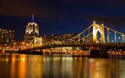 Pittsburgh Pennsylvania Desktop Bridge Wallpapers Background Night