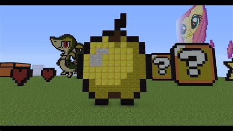 Minecraft Pixel Art Tutorial 21 Golden Apple Youtube