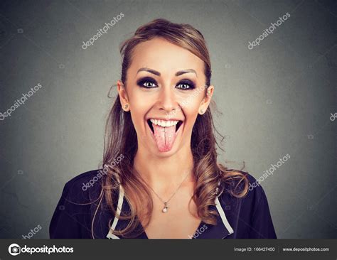 Free Photo Woman Showing Her Tongue Beautiful Model Teeth Free