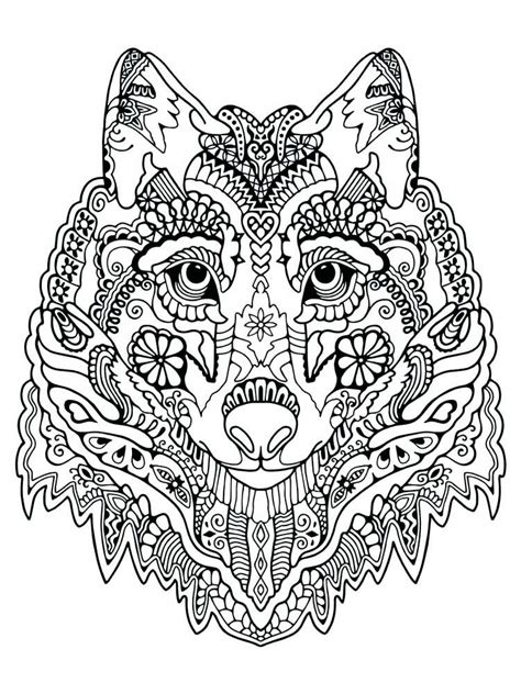 Free Wolf Coloring Pages For Adults Printable To Download Wolf