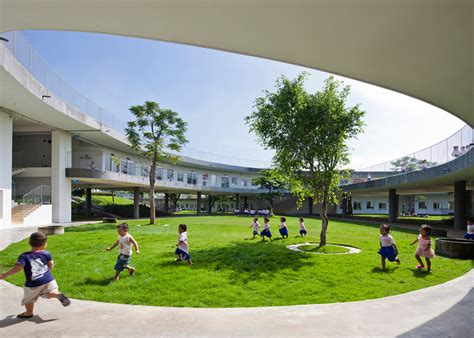 Vo Trong Nghias Farming Kindergarten Has A Garden On Its Looping Roof