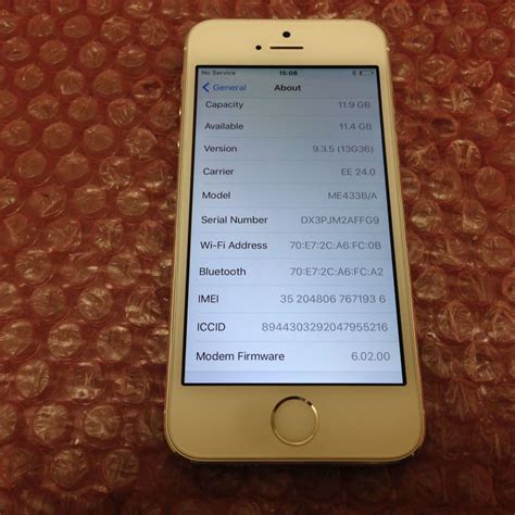 Apple Iphone 5s 16gb Silver Ee Smartphone Me433ba A1457
