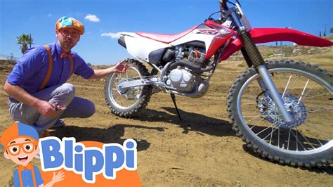 Blippi Explores A Motorcycle Blippi Moonbug Play And Learn Youtube