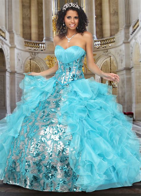 Blue Quinceanera Dresses Dressed Up Girl