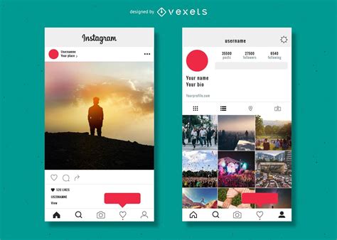Instagram Profile Template Vector Download
