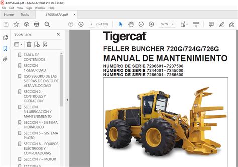 Tigercat Feller Buncher G G G Manual De Mantenimiento Pdf