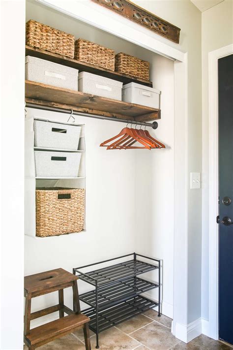 An Entryway Closet Makeover Replacing Builder Grade Wire Shelving With