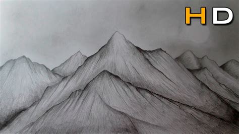 How To Draw Mountains With Pencil Step By Step Drawing