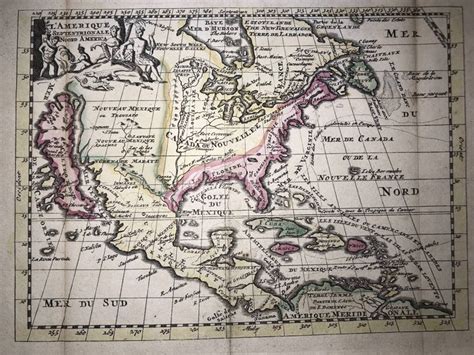 Mid 1700s Map Of North America Ft California Island Antique Maps