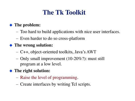 Ppt Programming Using Tcltk Powerpoint Presentation Free Download