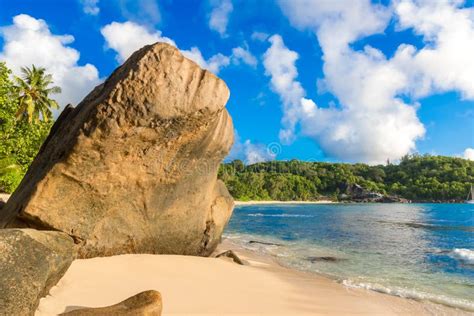 Anse Takamaka Paradise Beach On Tropical Island Mahé In Seychelles
